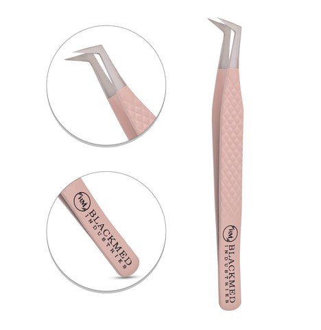 TEA PINK L SHAPE TWEEZER