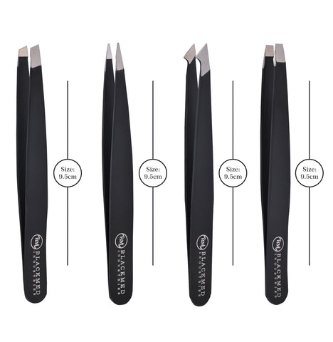BLACK EYEBROW TWEEZER KIT